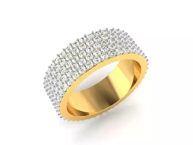 Women Band Ring 3dm render detail