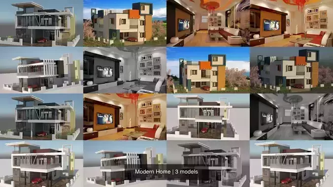 Modern Home 3D Model Collection