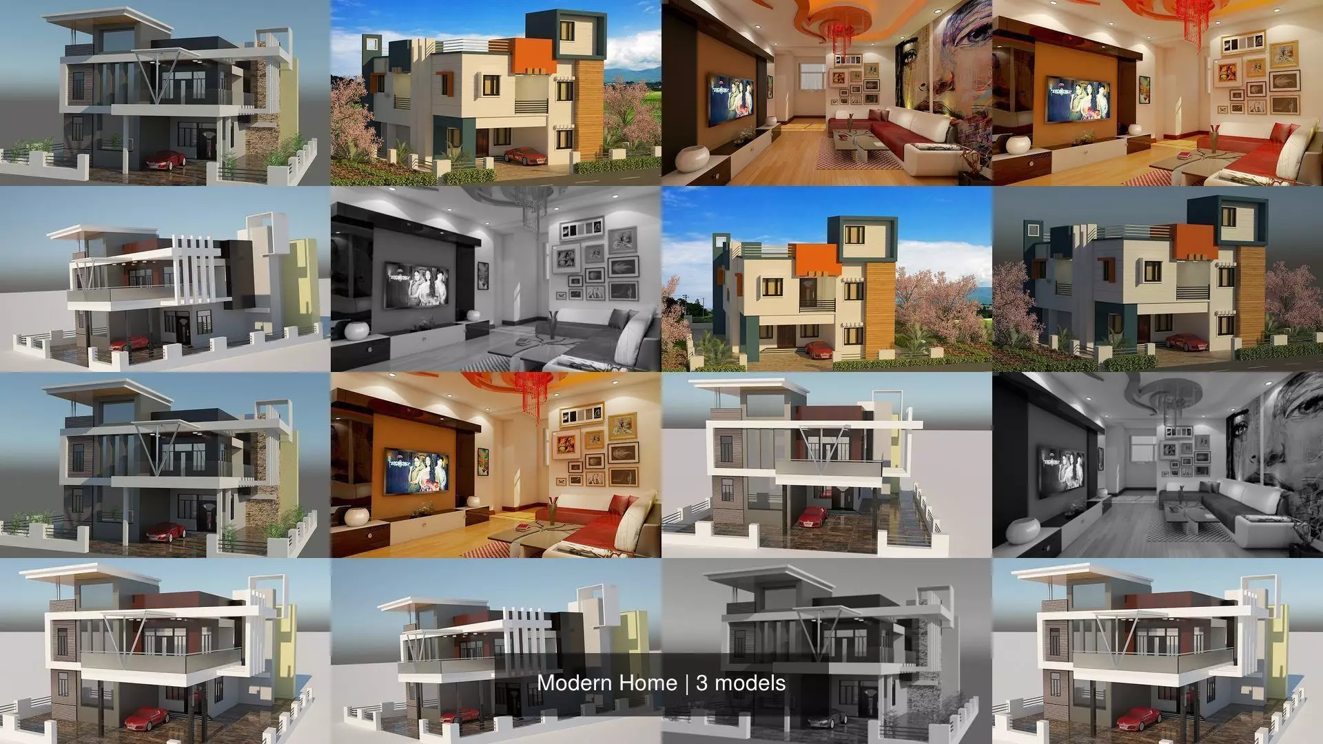 Modern Home 3D Model Collection_0
