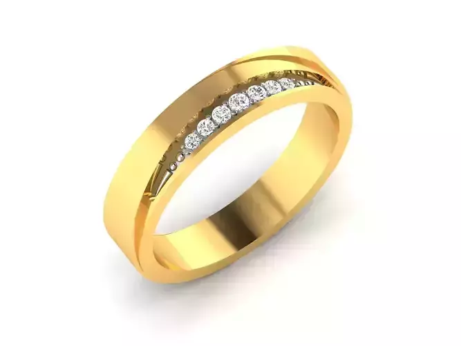 Women Band Ring 3dm render detail