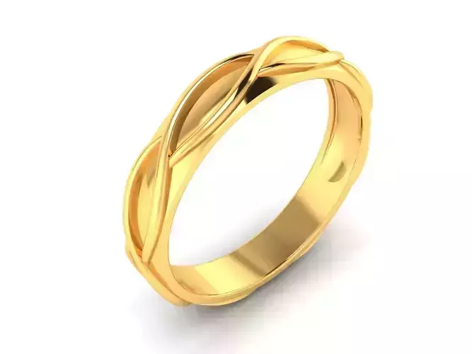 Women Band Ring 3dm render detail