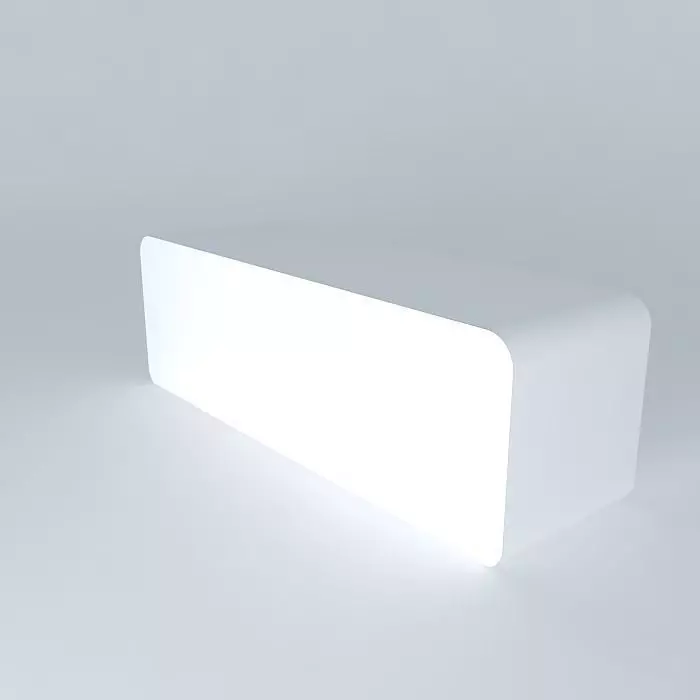 Modern white  shelf Free 3D model_0