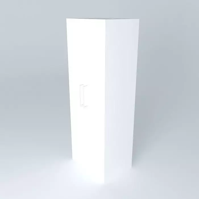 Simple white wardrobe Free 3D model