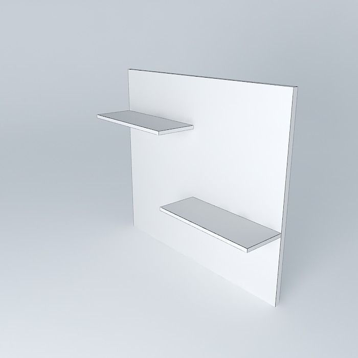 White shelf  Free 3D model_3