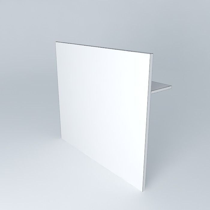 White shelf  Free 3D model_4