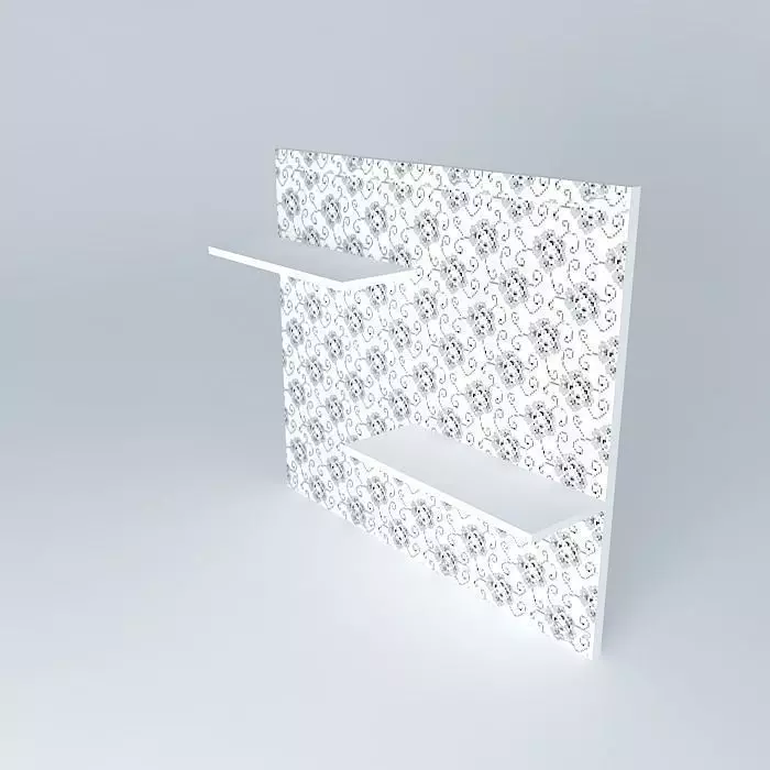 White shelf  Free 3D model_0