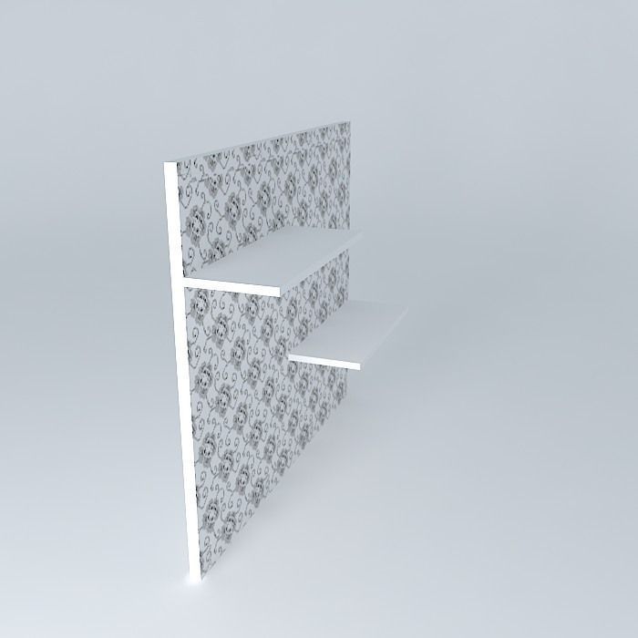 White shelf  Free 3D model_1