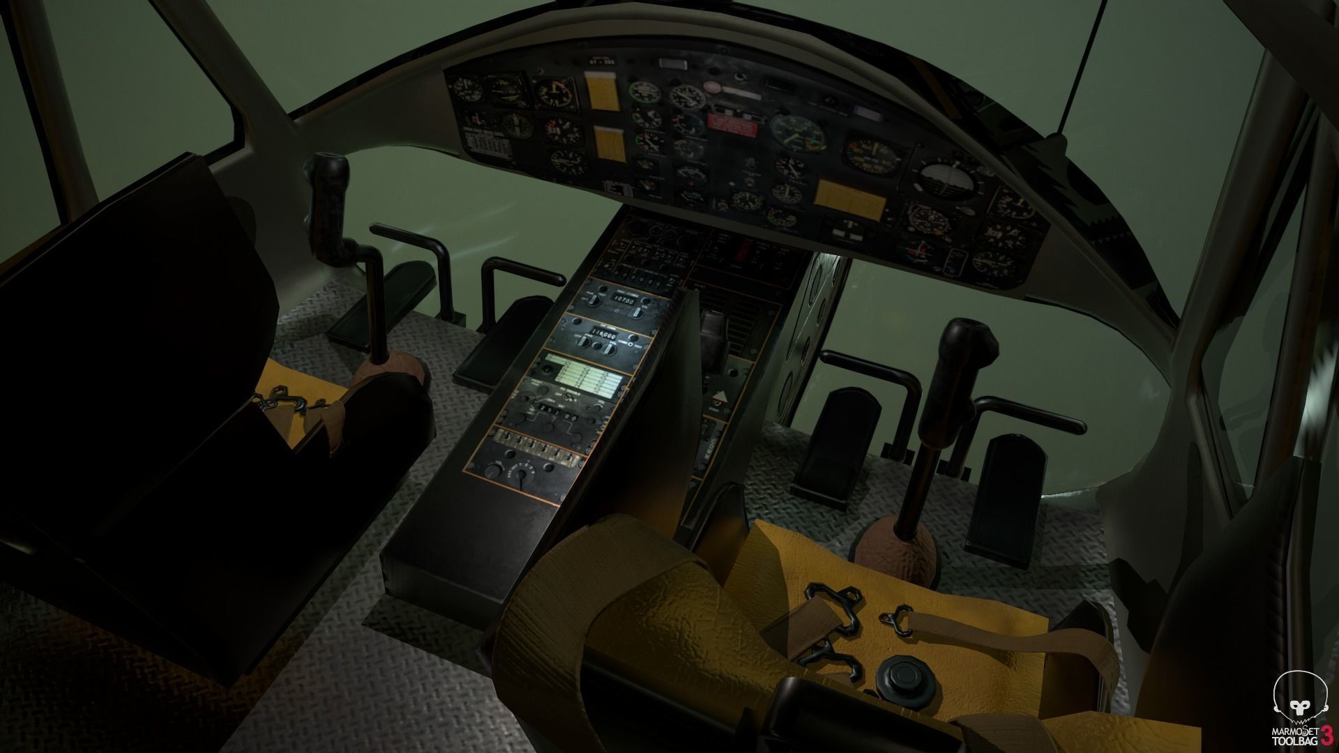 Huey Medevac Bell UH-1H 3D model_11