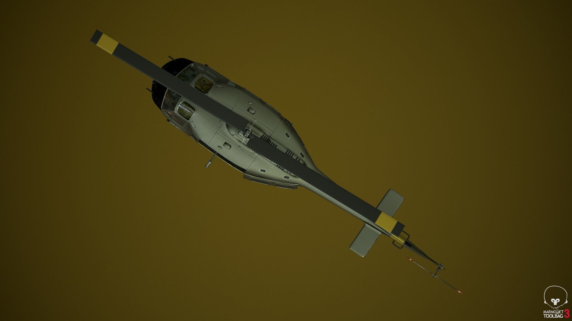 Huey Medevac Bell UH-1H 3D model_20