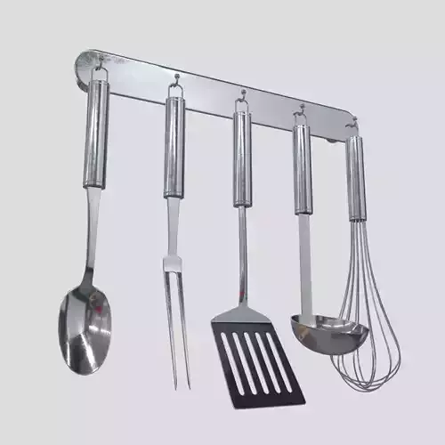 Kitchen Utensil Rack Low-poly 3D model