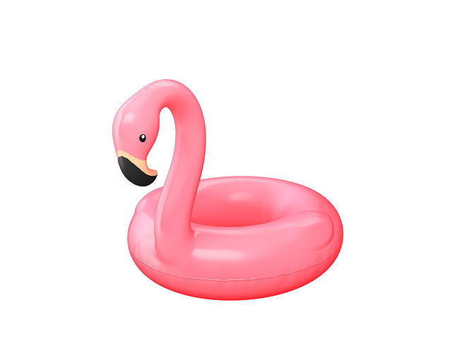 Swimming Ring Flamingo Low-poly 3D model