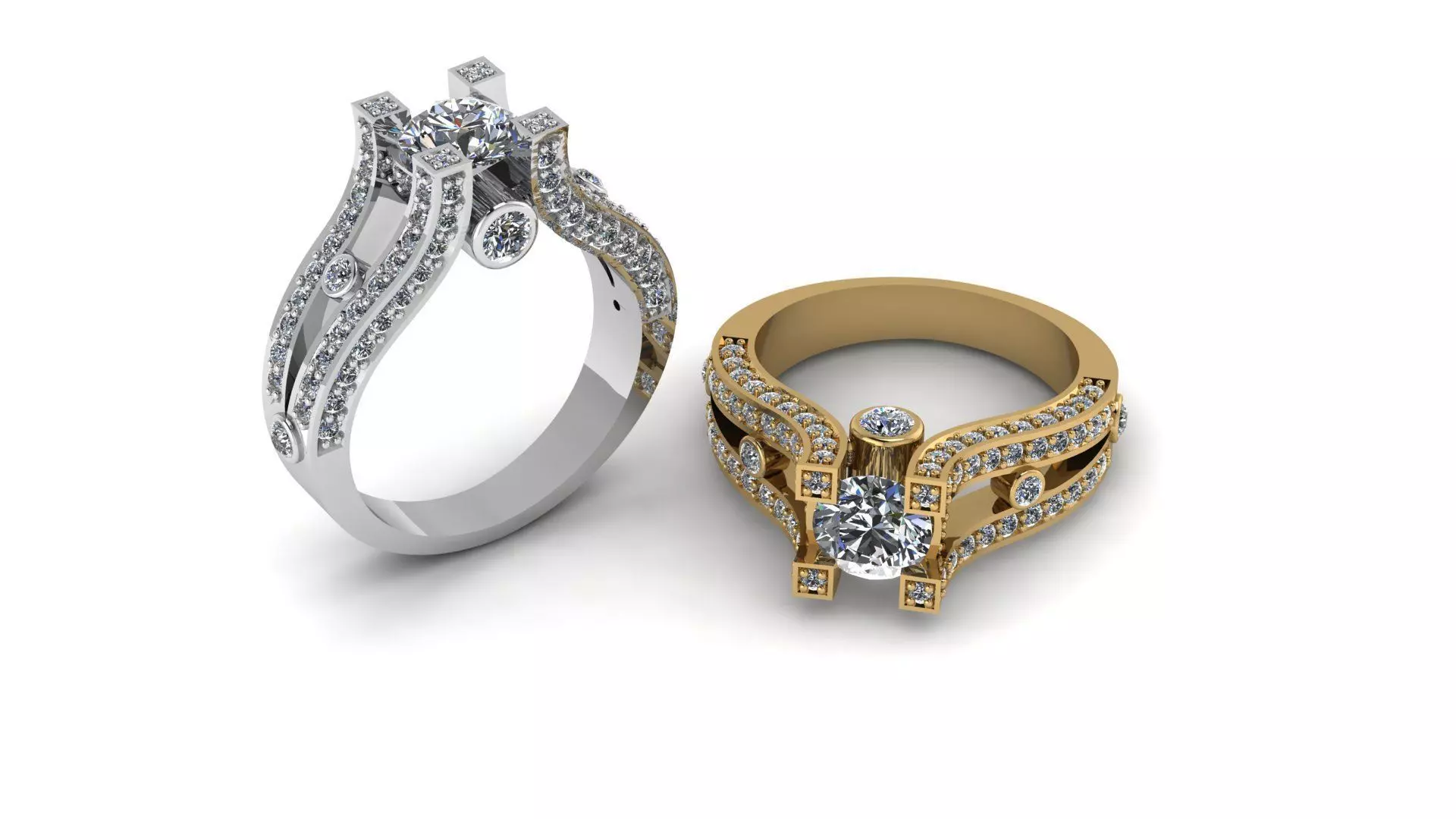 womans ring 1918 3D print model_0