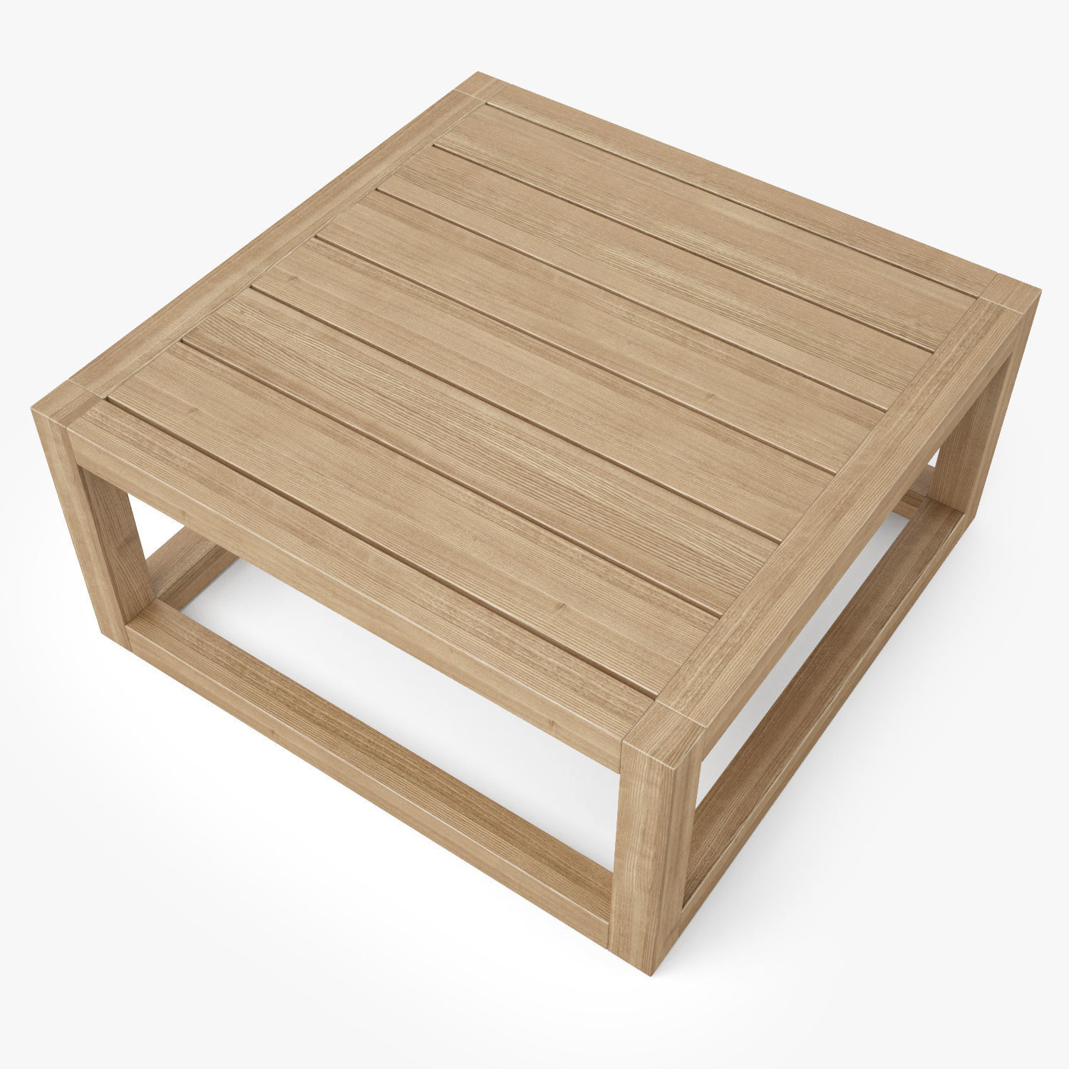 Restoration Hardware Aviara Teak Side Table 3D model_2