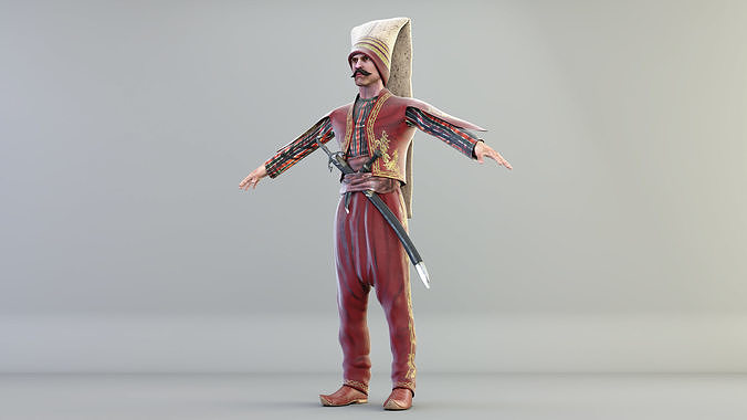 Ottoman soldier 3D model