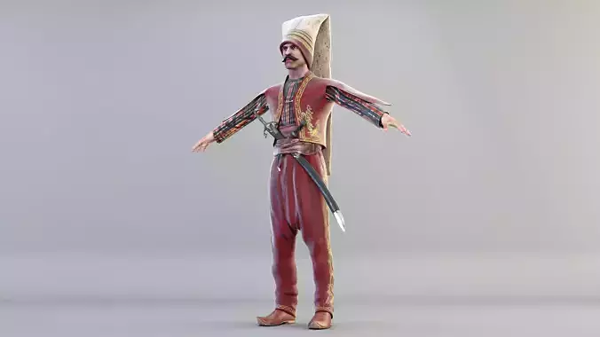 Ottoman soldier 3D model