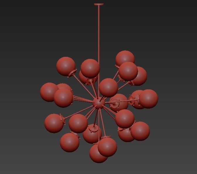Bordeaux 18 Light Chandelier 3D model_1