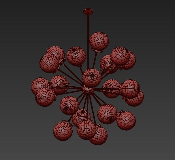 Bordeaux 18 Light Chandelier 3D model_3