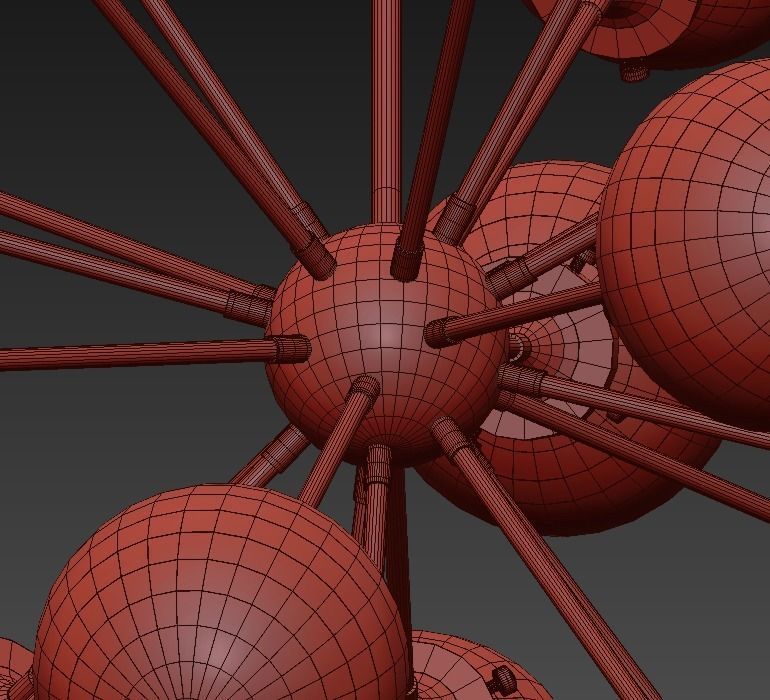 Bordeaux 18 Light Chandelier 3D model_4