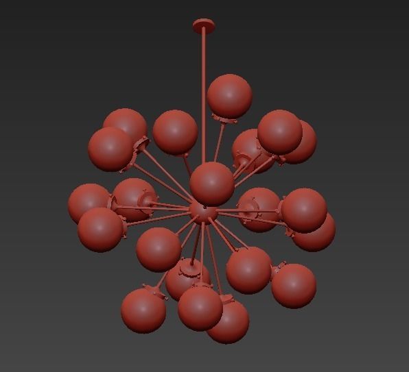 Bordeaux 18 Light Chandelier 3D model_2