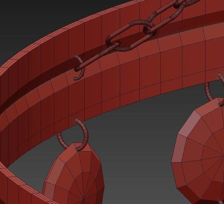 Archer 5 Light Crystal Polished Chrome Chandelier 3D model_6