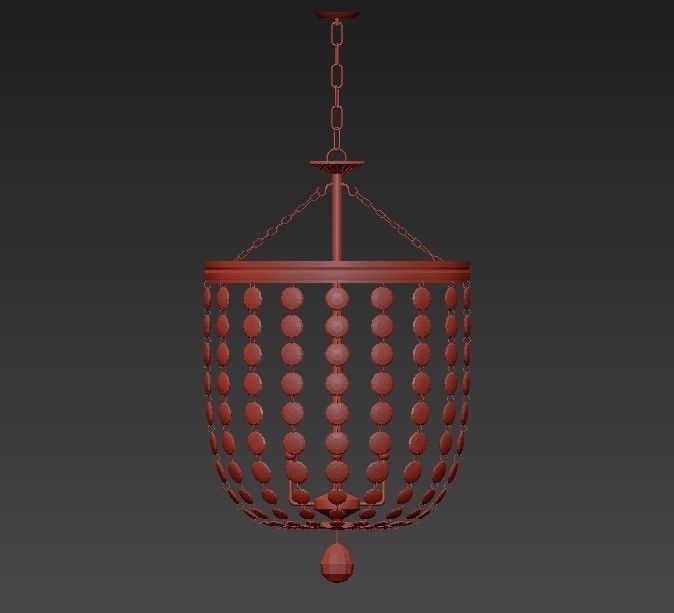 Archer 5 Light Crystal Polished Chrome Chandelier 3D model_2