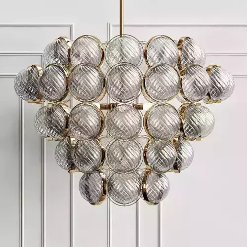 Sphaira Glass Metal Chandelier