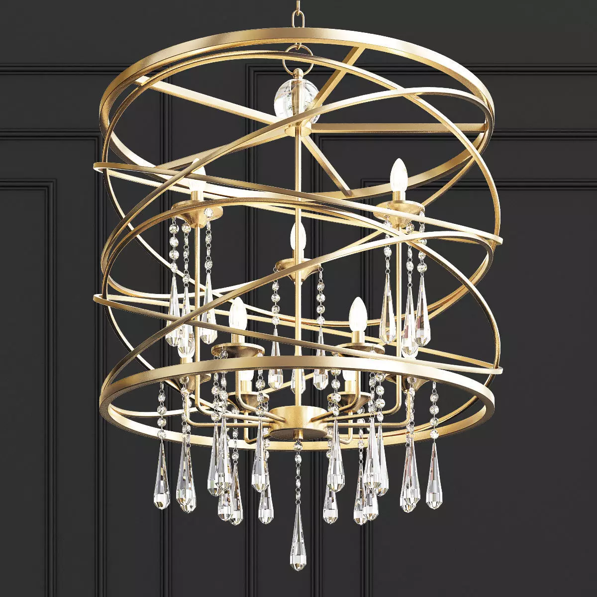 9 Light Pendant 3D model_0