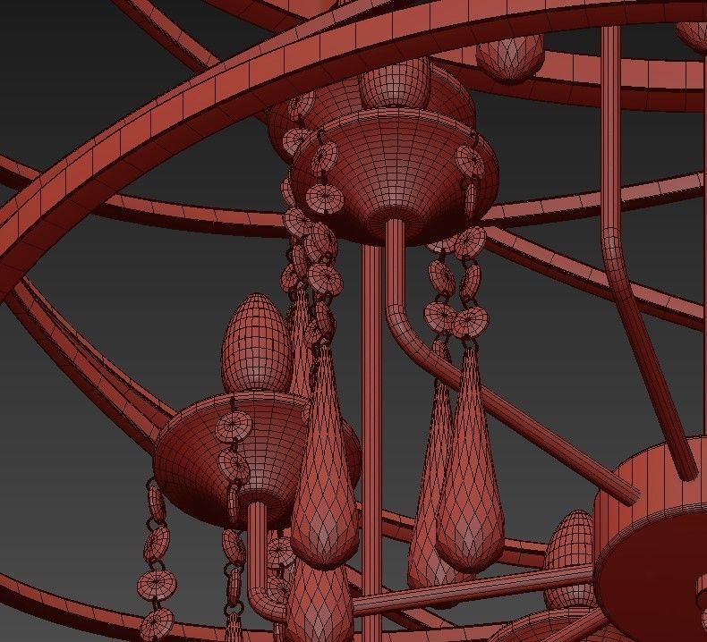 9 Light Pendant 3D model_6