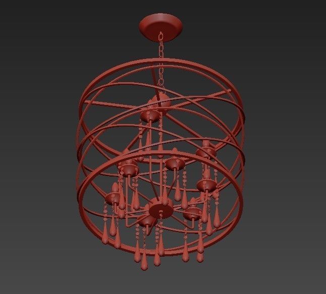 9 Light Pendant 3D model_2
