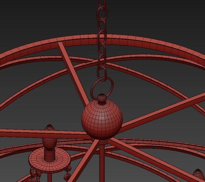 9 Light Pendant 3D model_7