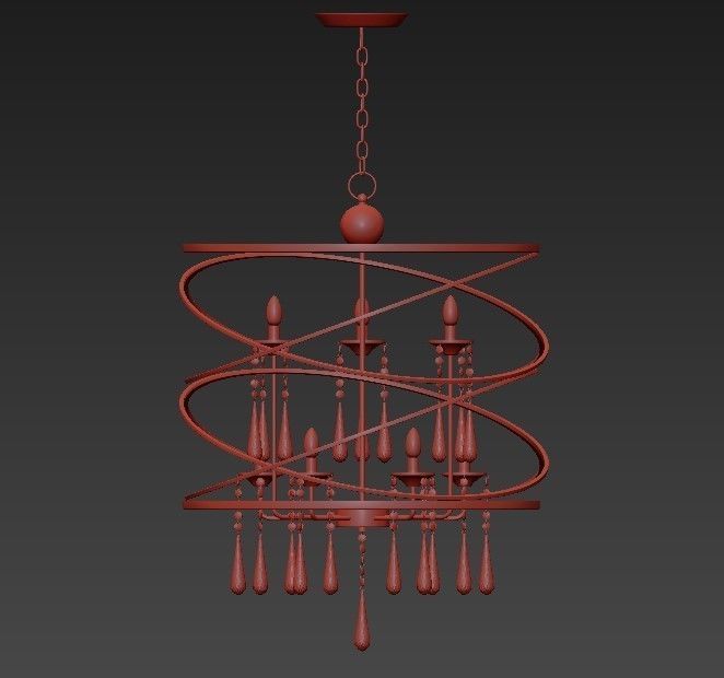 9 Light Pendant 3D model_1