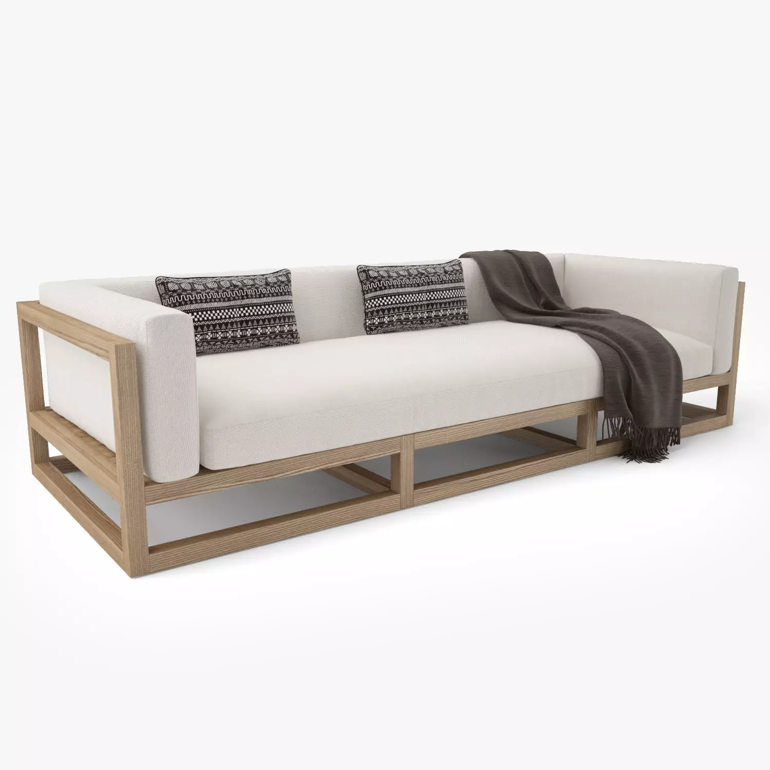 Restoration Hardware Aviara Teak Sofa 3D model