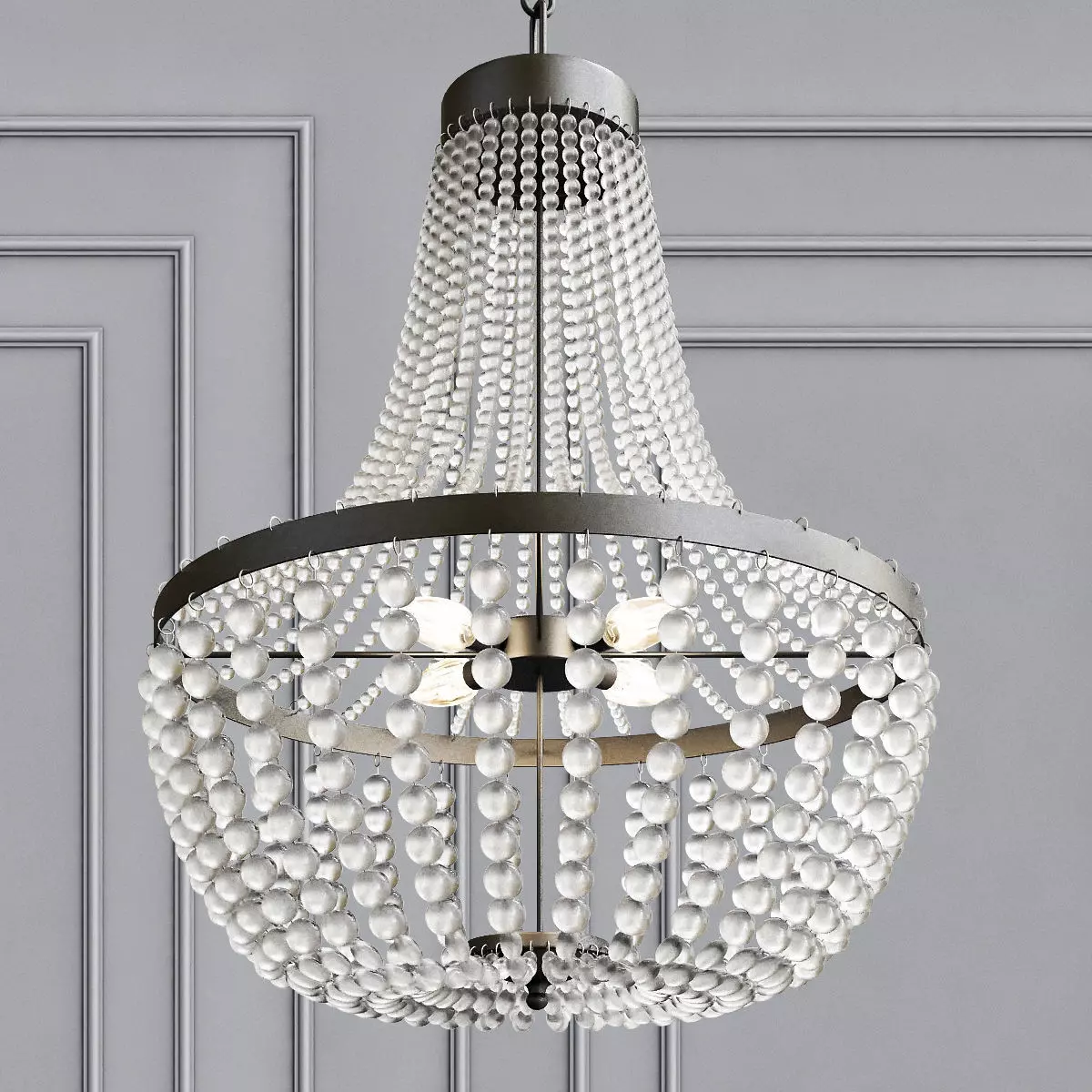 6 Light Chandelier 3D model