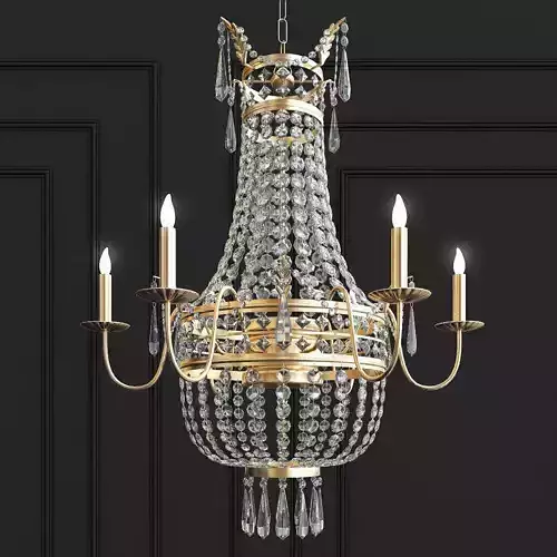 Paris 6 Light Chandelier 3D model