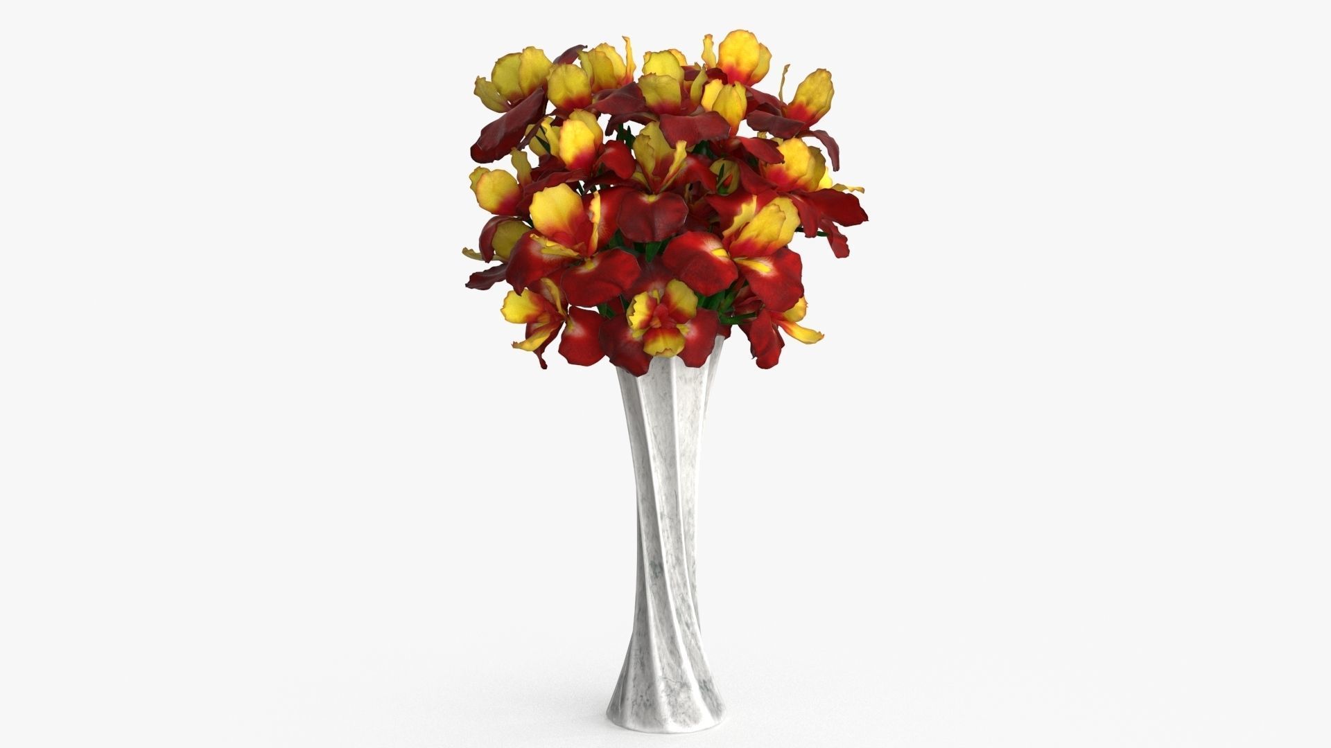 Iris Bouquet Flower Low-poly 3D model_8