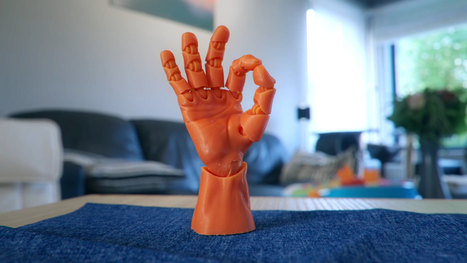 Articulated Poseable Hand - 3DPrint Ready 3D print model_3