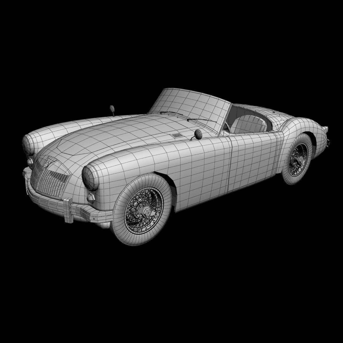 MG MGA 3D model_10