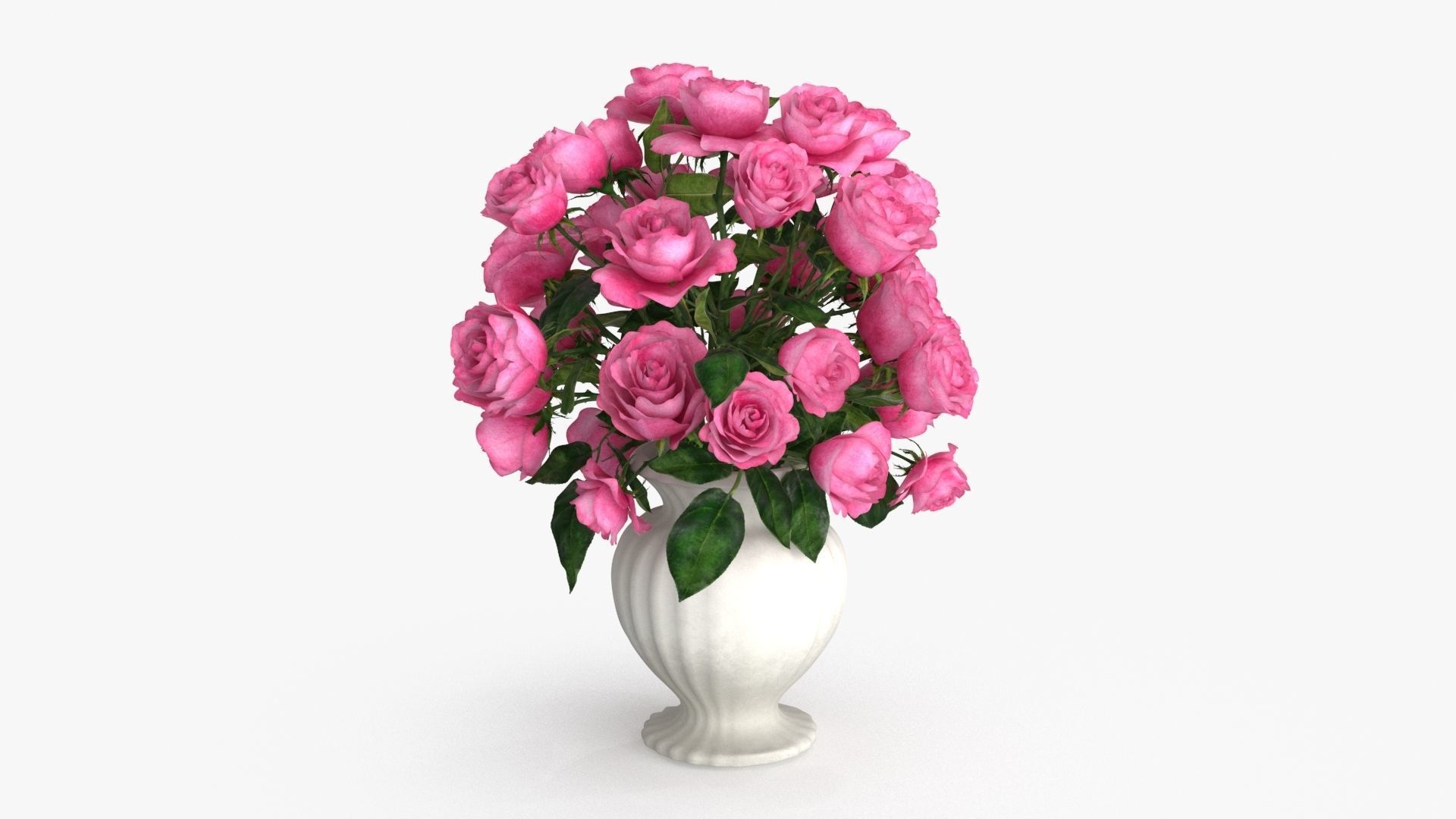Rose Flower Bouquet Low-poly 3D model_7
