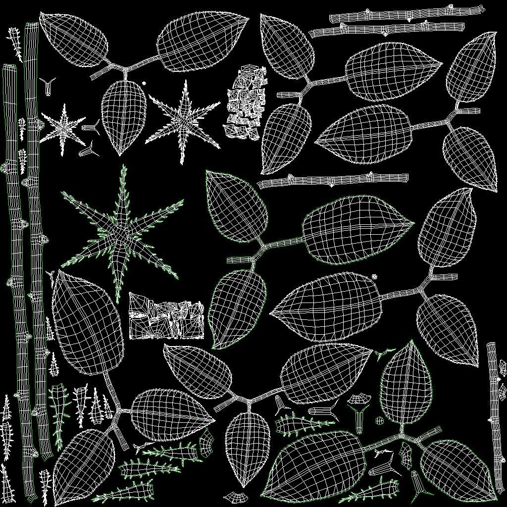 Rose Flower Bouquet Low-poly 3D model_15