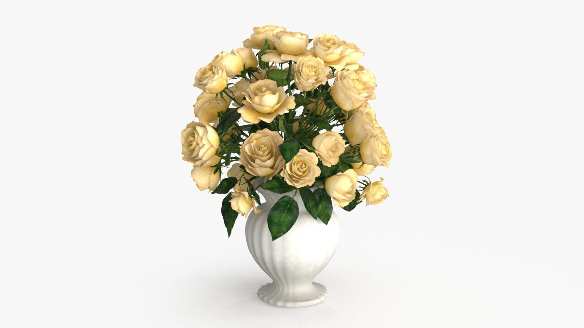 Rose Flower Bouquet Low-poly 3D model_10