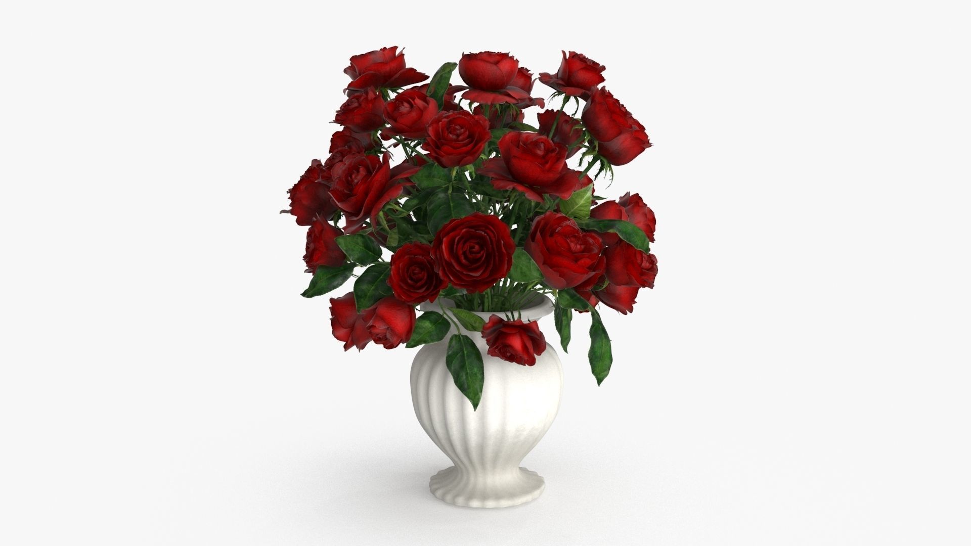 Rose Flower Bouquet Low-poly 3D model_3
