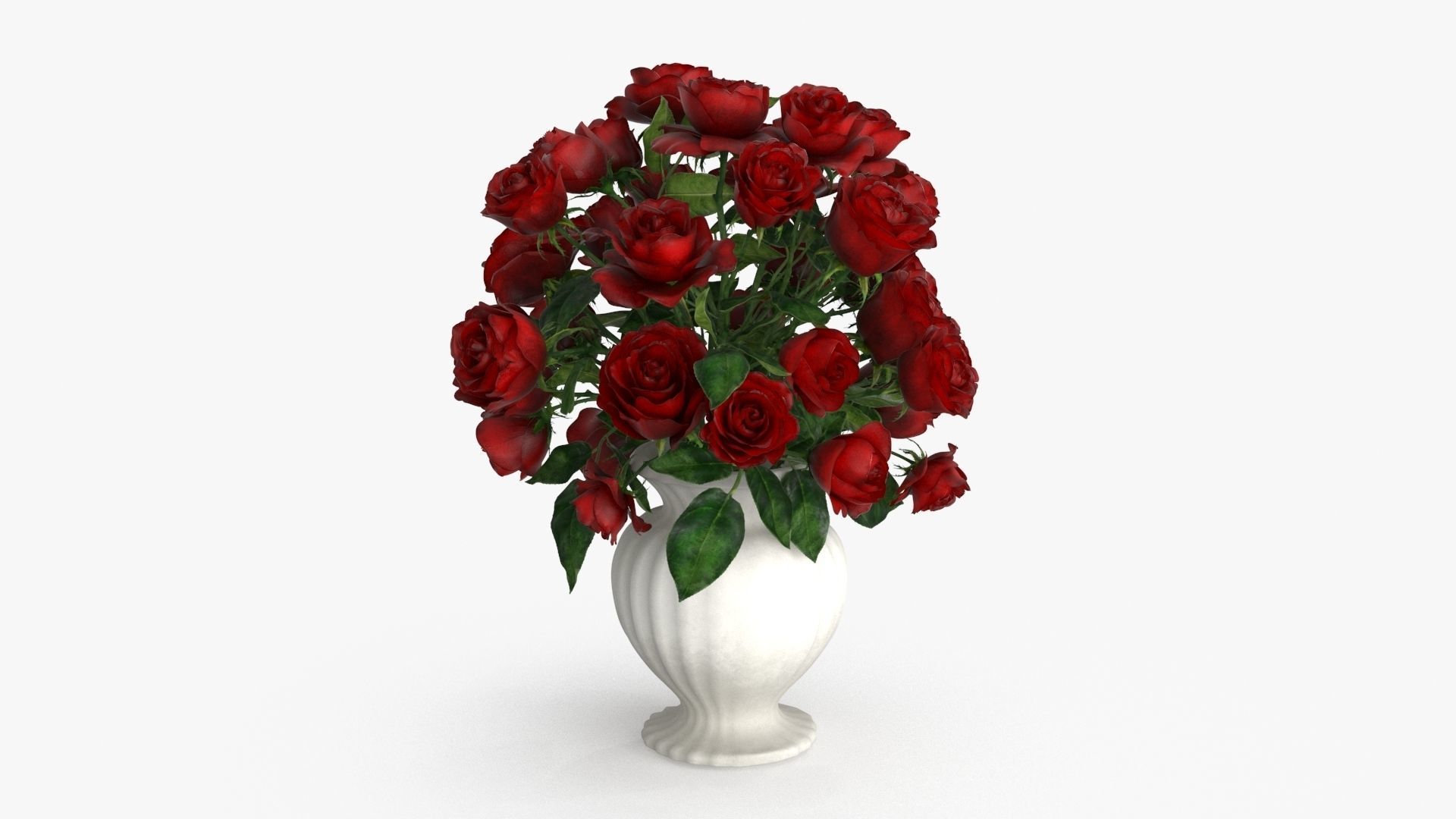 Rose Flower Bouquet Low-poly 3D model_4