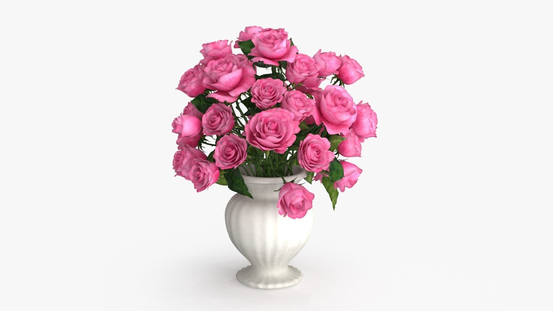 Rose Flower Bouquet Low-poly 3D model_5