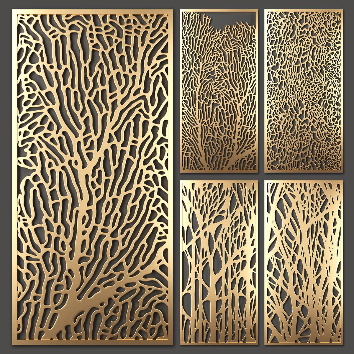 Decorative panel set 40 3D model_0