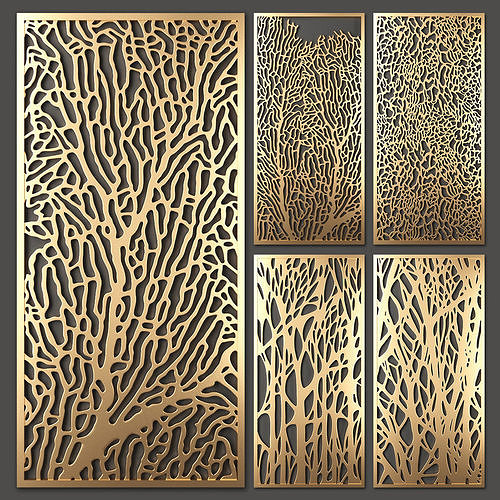 Decorative panel set 40 3D model