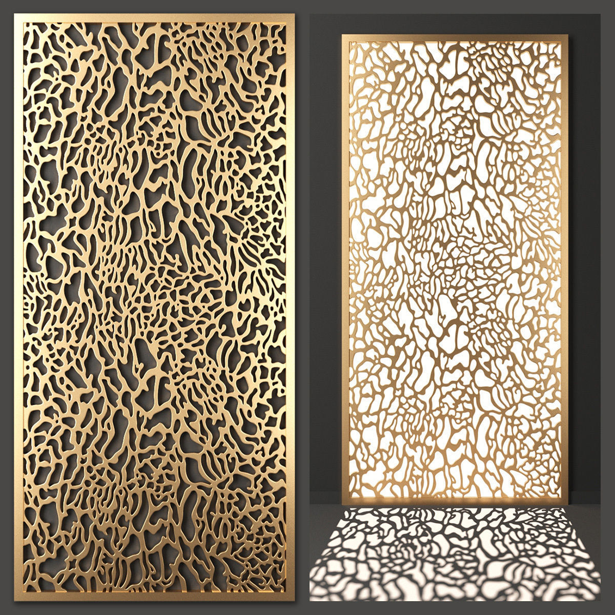 Decorative panel set 40 3D model_3