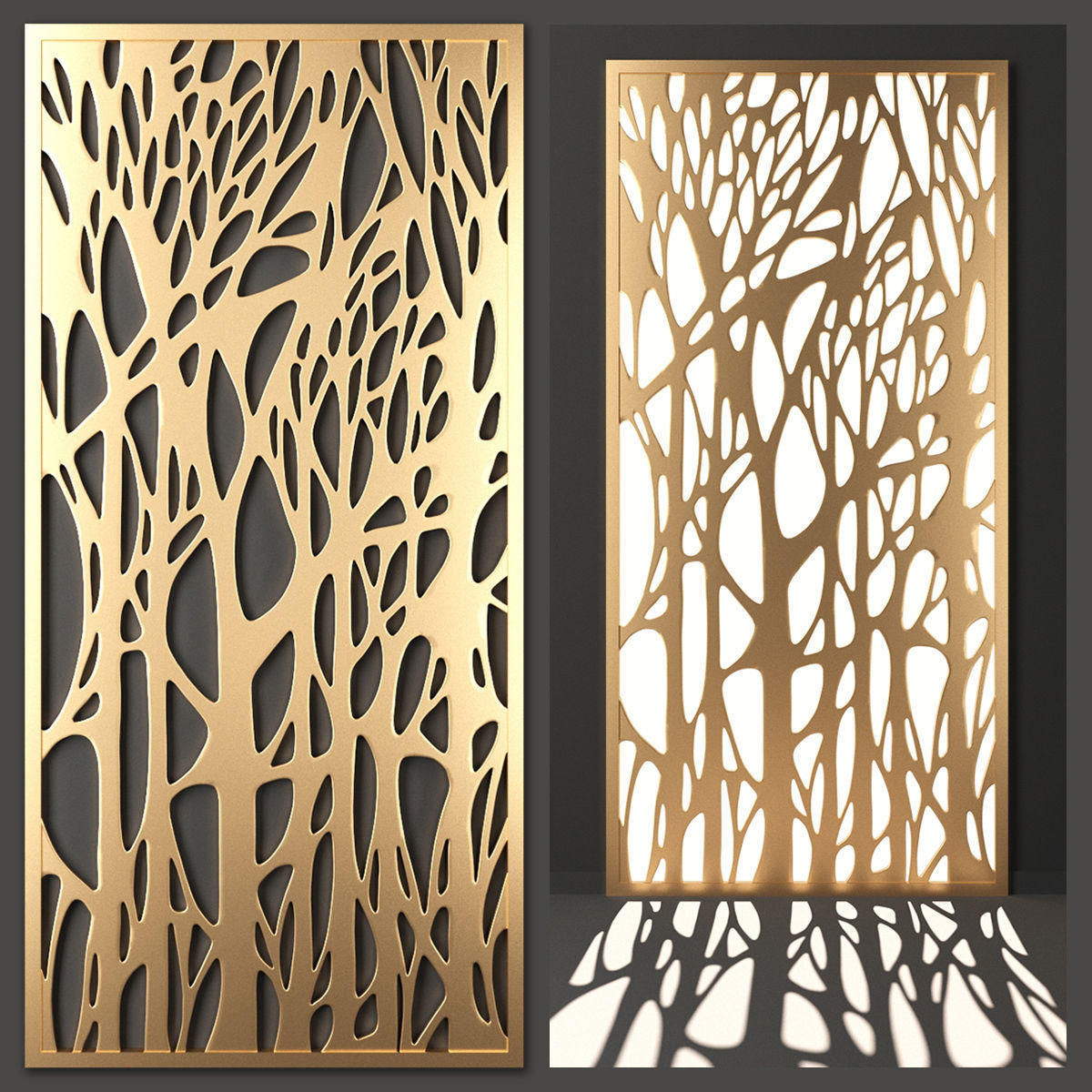 Decorative panel set 40 3D model_4