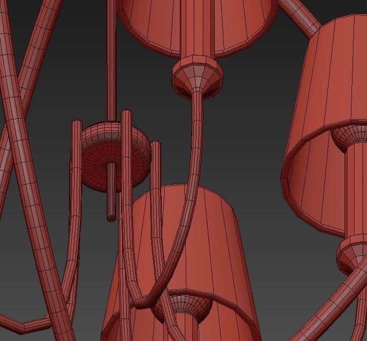 Sylvan 5 Light Chandelier 3D model_5