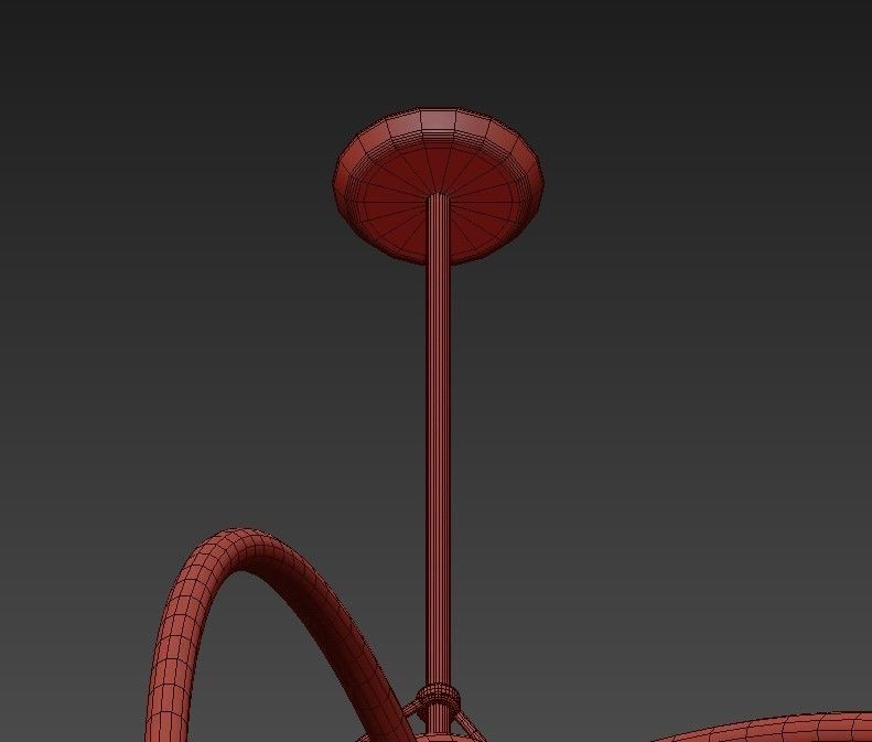 Sylvan 5 Light Chandelier 3D model_4