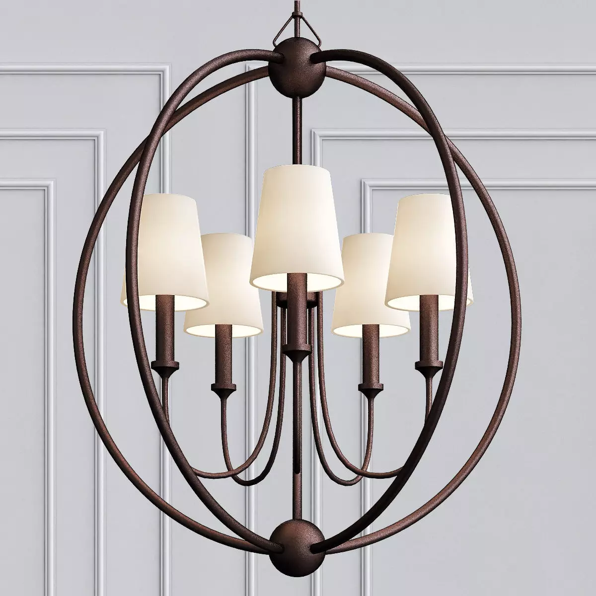Sylvan 5 Light Chandelier 3D model_0